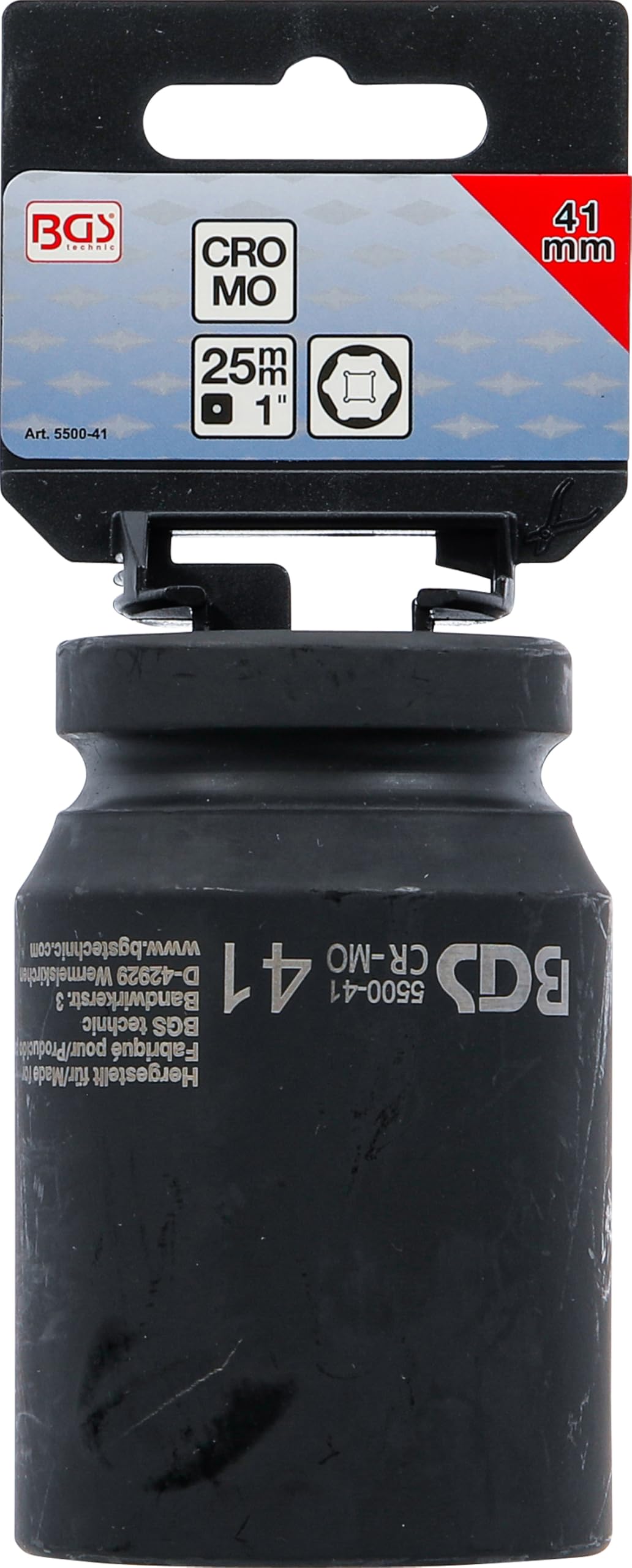 BGS 5500-41 | Nasadka udarowa sześciokątna, głęboka | 25 mm (1") | 41 mm