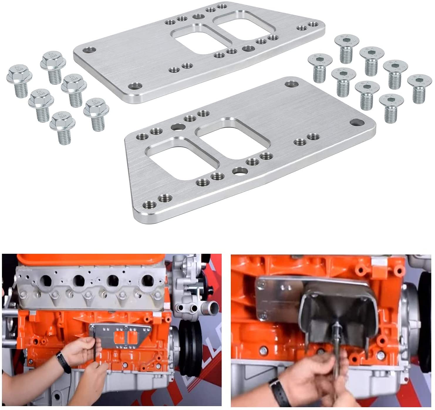 Buy for LS Swap Motor Mounts Adapter Plates LS Conversion Adjustable