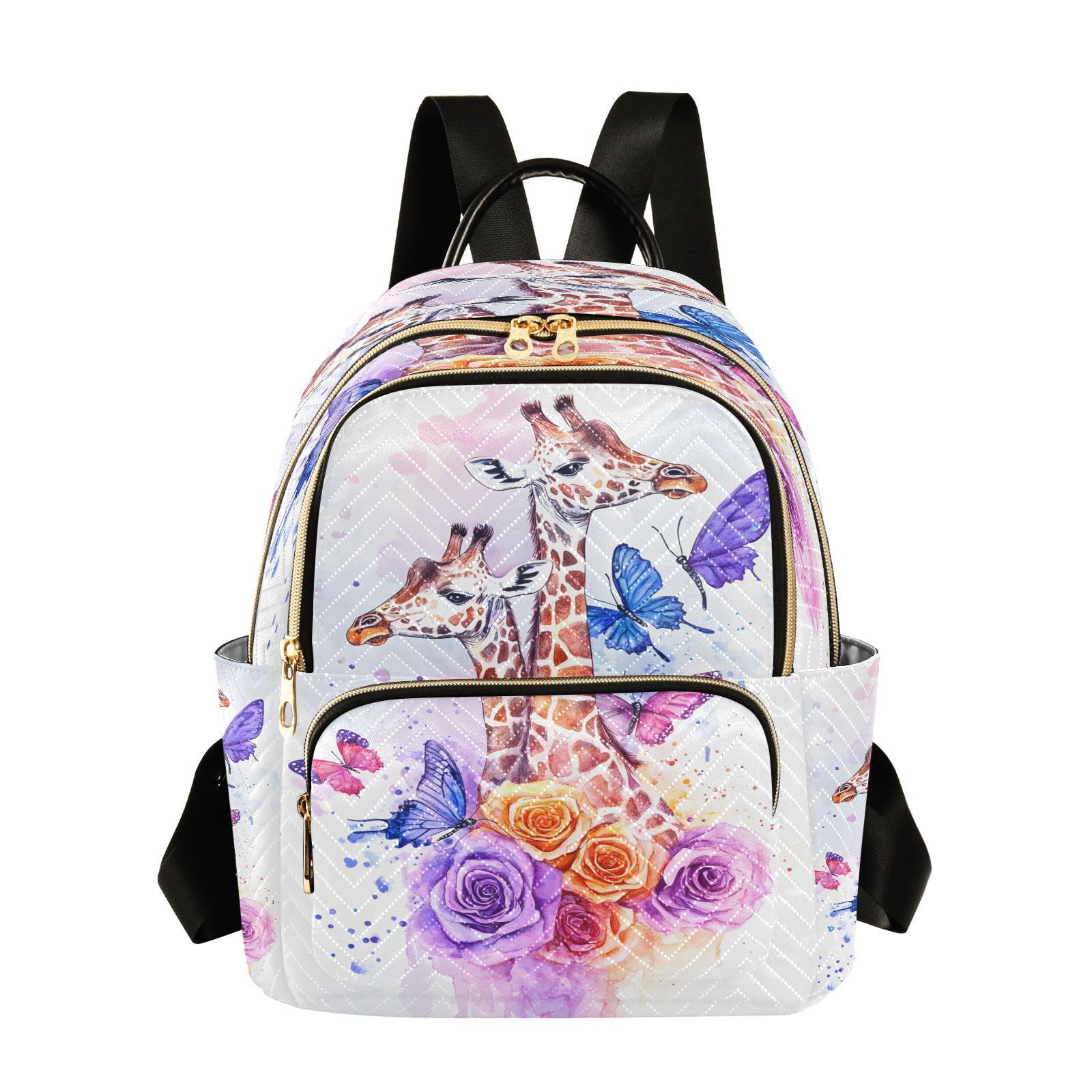 Bolso casual y mochila diaria rosa con diseño de acuarela 8