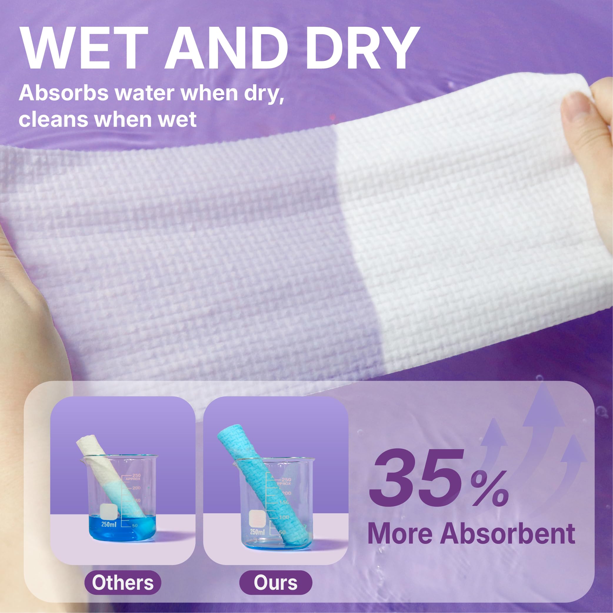 Serenorch Disposable Biodegradable Face Towels,10"×12" Extra Large - Image 4
