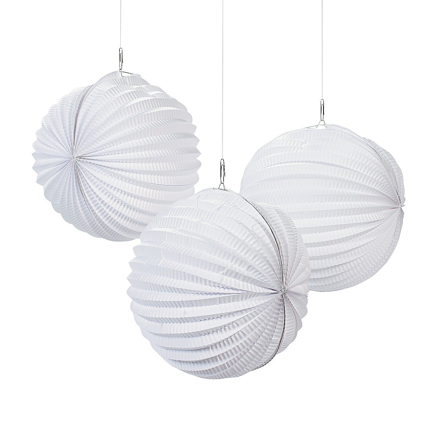 Fun Express Small White Paper Party Lanterns (1 dz)