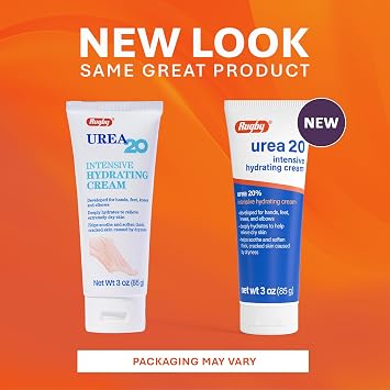 Rugby Urea 20% Intensive Hydrating Cream - Urea Cream for Feet, Hands, Knees, and Elbows - 3 Oz (1 Pack)