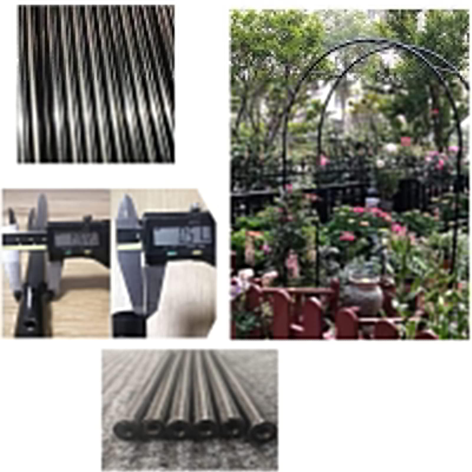 Arco da giardino in metallo bianco resistente alle intemperie - Ele graticcio per piante rampicanti e rose, perfetto per matrimoni e decorazioni per esterni, ideale per vialetti e decorazioni da