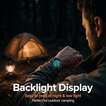 CIVO Men's Digital Sport Watch: Oversized Big Numbers LCD Backlight - Read Time at a Glance While Running No Need to Stop - Clear as Wall Clock from 4M - Waterproof for Outdoor Running & Camping