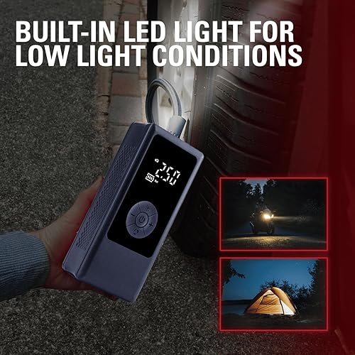 Miniatura 5 de Inflador de neumáticos, compresor de aire portátil para pelota de automóvil y baloncesto para pelotas deportivas, bomba de aire automática para