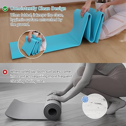Miniatura 4 de Avoalre Folding Yoga Mat - Eco-Friendly Travel Yoga Mat Packable - Double Sided Non-Slip Printed Yoga Mats with Bag for Home Workout Gym Exercise