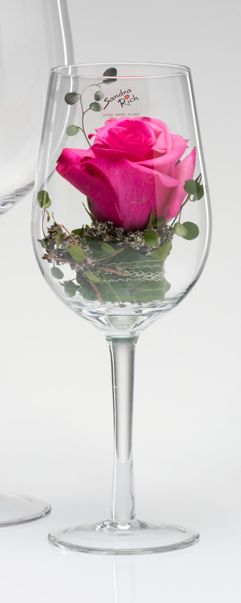 Homestreet Vaso In Vetro Trasparente Base Rotonda - Elegante Per Fiori, 30 Cm Di Altezza - 2