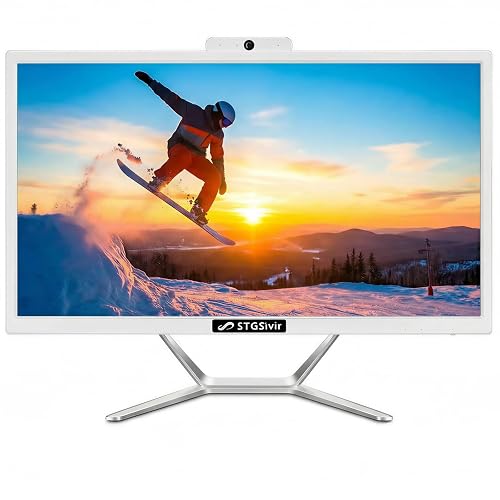 STGSivir All in One Computer PC,22' Display,Core i5,16G RAM,512G SSD | All in One Desktop Computer,WiFi 5,BT,RGB Keyboar
