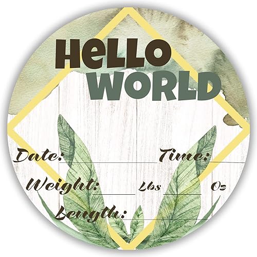 Cartel de anuncio de Hello World para recién nacido, regalo de ducha, estadísticas de nacimiento de bebé, accesorios para fotos de hospital,