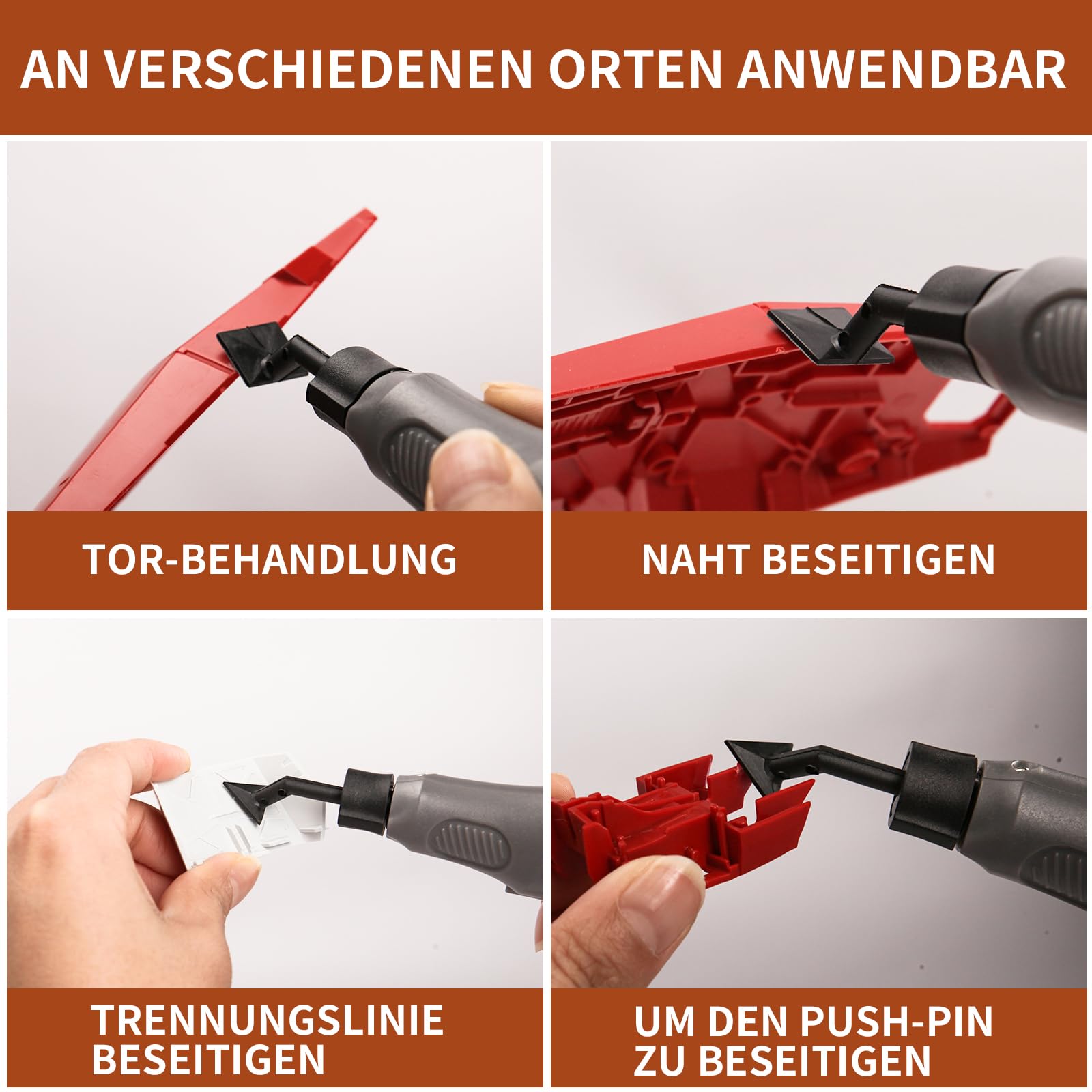 Schnurloser Stiftschleifer, variable Geschwindigkeit, Mehrzweck-Elektrowerkzeug zum Schleifen, Polieren, Finishing, DIY-Handwerk (GRAU)