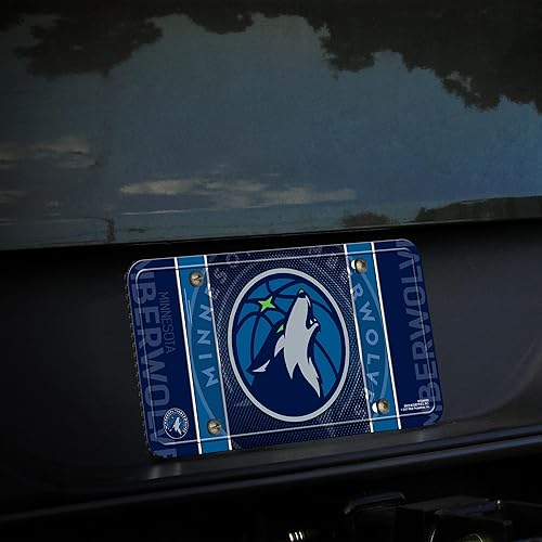 Miniatura 207 de Rico Industries Etiqueta de metal de baloncesto de la NBA de 6 x 12 pulgadas, ideal para camiones/coches/SUV