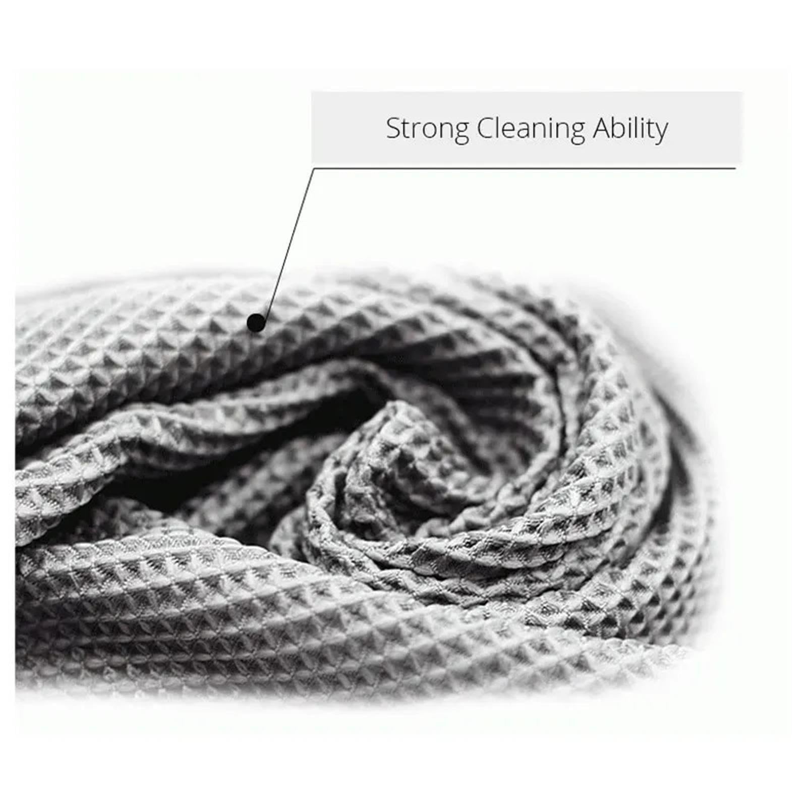 Glaspoliertuch 1 Paar Waffel-Auto-Detailing-Handtücher 40 x cm | Reinigungstuch Car Rag Wash Fast Dry Home Maintenance Zubehör(Grey 2pcs)