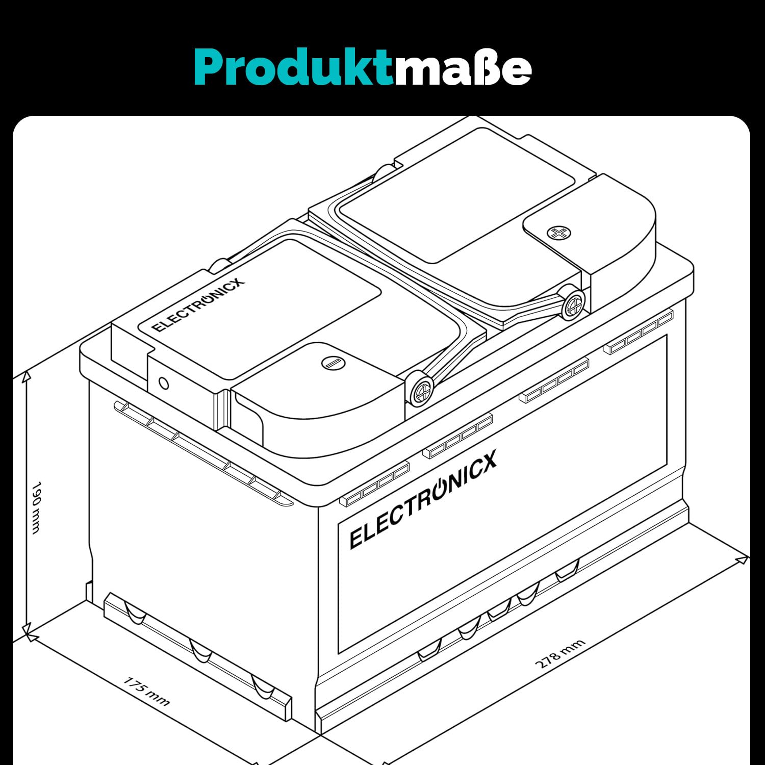 AGM Batterie 100Ah 12V – Solarbatterie für Wohnmobil, Wohnwagen, Boot, Mover – Versorgungsbatterie Deep Cycle – Wartungsfrei & Zyklenfest