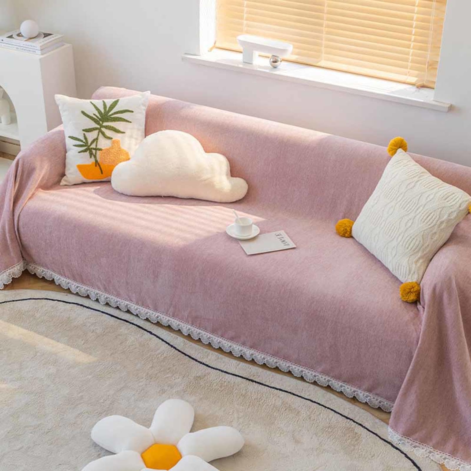 MTHGH Grey Throws For Sofa Large Throws For Sofas Throws For The Sofa Large Throws For Sofas Knitted Blanket Extra Large Throws For 4 Seater Sofa,pink-180x240cm