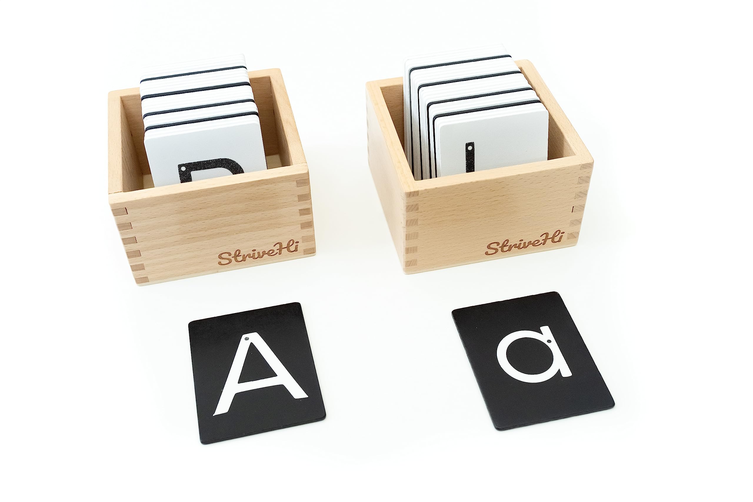 Montessori Sandpaper Letters | Black & White Montessori Letters Set w/ 3.5"x2.8" Lowercase & Uppercase Sand Paper Letters Cards Set | Sensory Sandpaper Letters Montessori | alphabet sandpaper letters