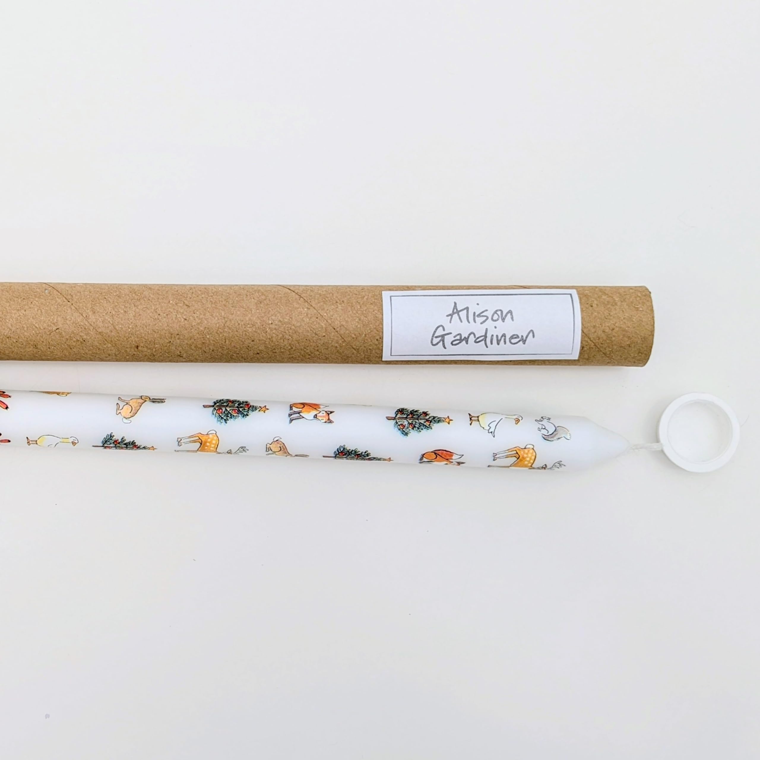 Alison Gardiner Winter Birds Adventskerze – 29,5 Cm, 12h Brenndauer, Handgefertigt In UK