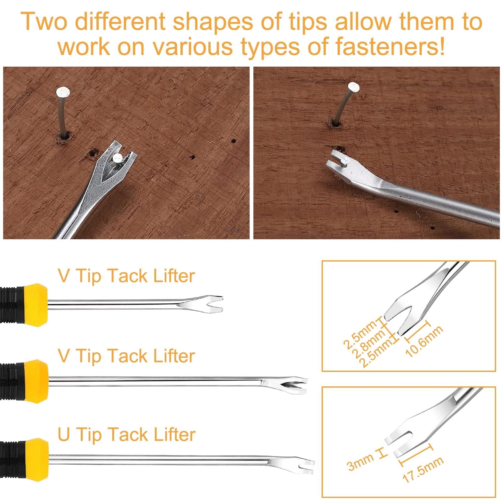 4 Pezzi Rivetti Clip Pinze Fastener Remover Puller Pinza Tool Kit, Kit Rimozione di Graffette per Tappezzeria con Estrattore Di Chiodi, Levapunti, Per La Lavorazione Del Legno Rimozione