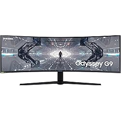 Samsung Odyssey G9 - G95T 49 pulgadas, 240 Hz, C49G95TSS, DWQHD 5120 x 1440, 240 Hz, VA 1 ms, 1000R, 420 cdm2, 2500 1, H/I/ajustable, cable (s) DisplayPort HDMI+, 49 DWQHD, blanco y negro