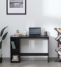 Pepperfry Engineered Wood Study Table with 2 Shelf Storage – Computer Desk for Home Office, Study Room, or Library | Workstation Table for Students (Wenge Finish)