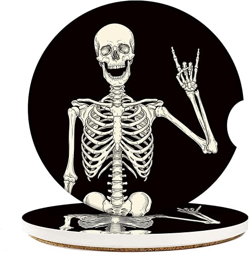 Miniatura 9 de Britimes Posavasos absorbentes para automóvil, paquete de 2 unidades, para portavasos de cerámica, piedra de cerámica de 2.56 pulgadas y base