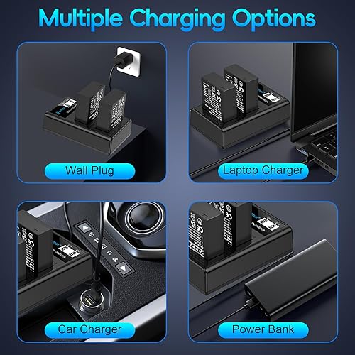 Miniatura 5 de Artman NP-W126 NP-W126S Batería y LCD Dual Cargador para X100V, X100VI, X100F, X-T100, X-T200, X-T1, X-T2, X-T3, X-T10, X-T20, X-T30 II, X-S10,