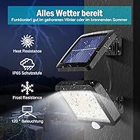 Vista 6 de MPJ Luz Solar para Exteriores, 56 LED Luz Solar Exterior con Detector de Movimiento, IP65 Impermeable, Ángulo de Iluminación de 120°, Luz Solar