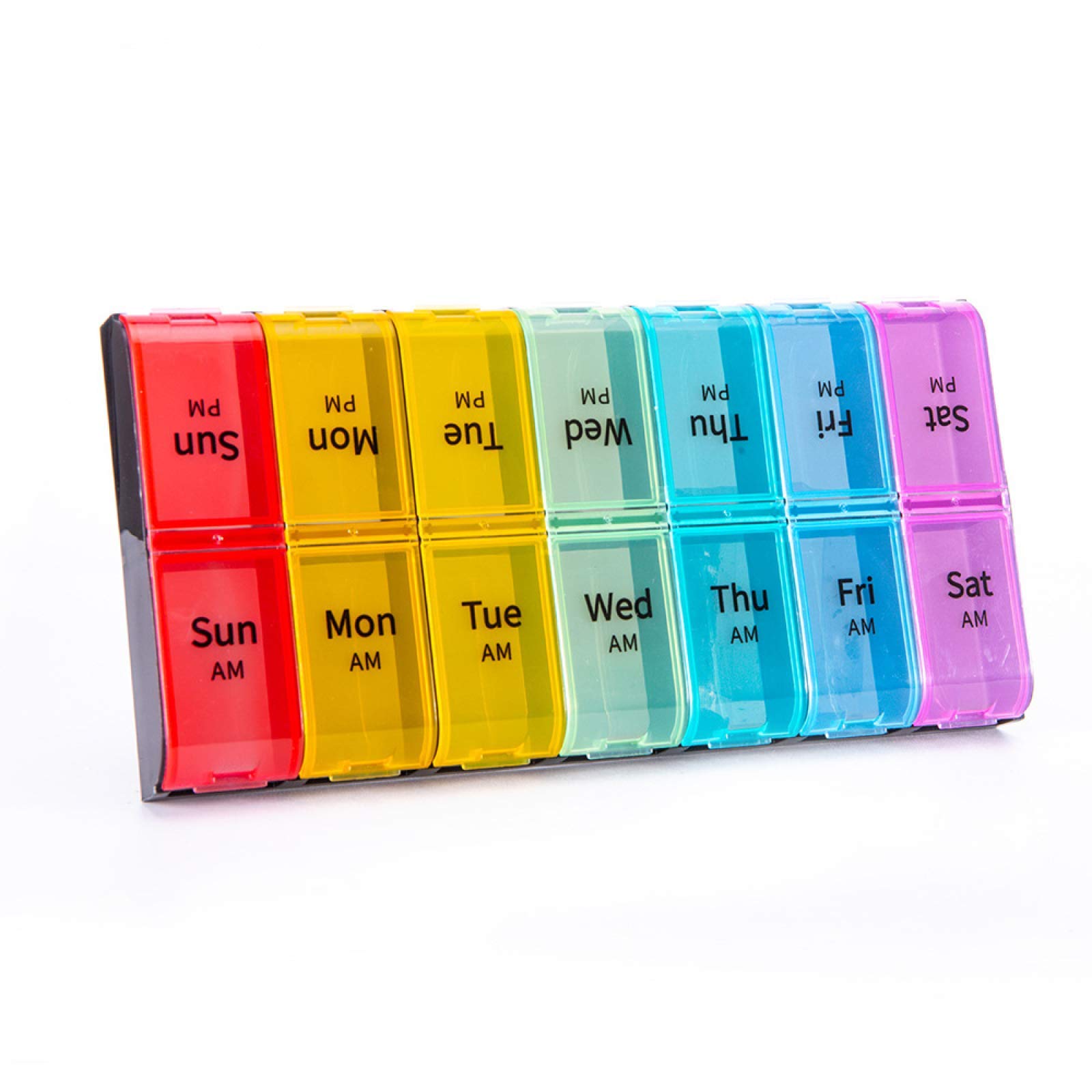 Pastillero Organizador 7 Días Semanal 2 Veces Al Día Dispensador De Pastillas Estuche De Almacenamiento Organizador Semanal De Pastillas Para Medicamentos, Suplementos, Vitaminas Y Aceite D