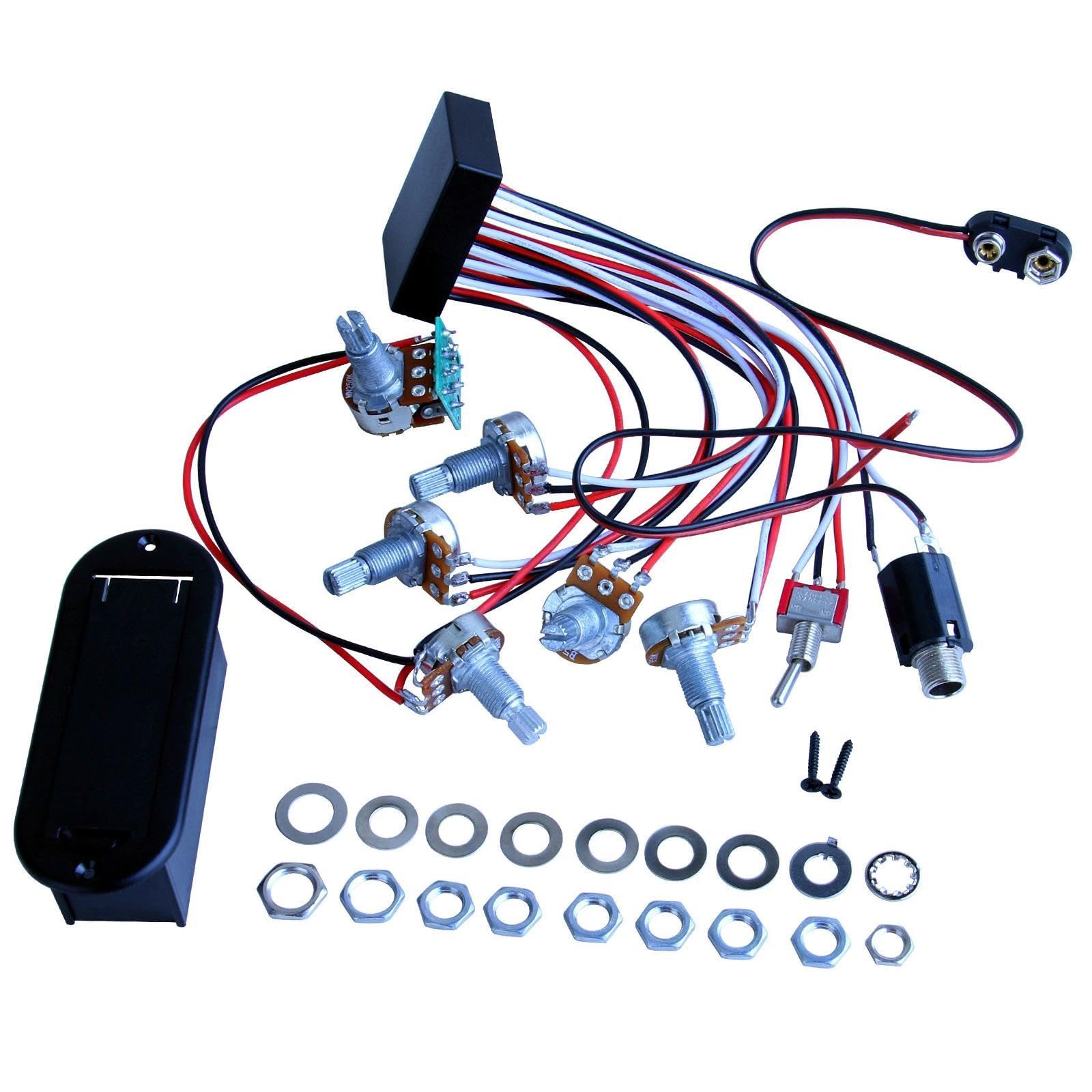 Menolana Bass Preamp Circuit Accessory, Professional Metal Preamp Wiring Circuit Replacement for Concert, Performance, Stage Travel