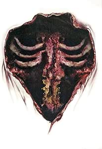 Adult Unisex Zombie Ribs Temporary Chest Tattoo