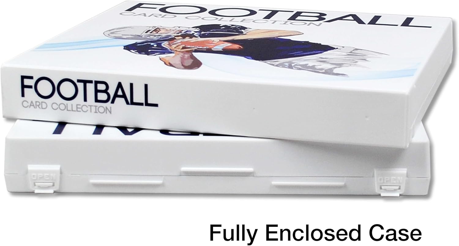 UniKeep Football Themed Trading Card Collection Binder with Trading Card Pages. (Blue, Metal Rings)