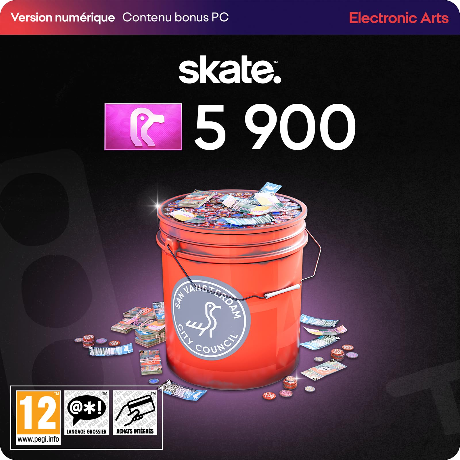 skate. 5 900 San Van Bucks PCWin | Téléchargement code EA App | Jeu Vidéo | Français