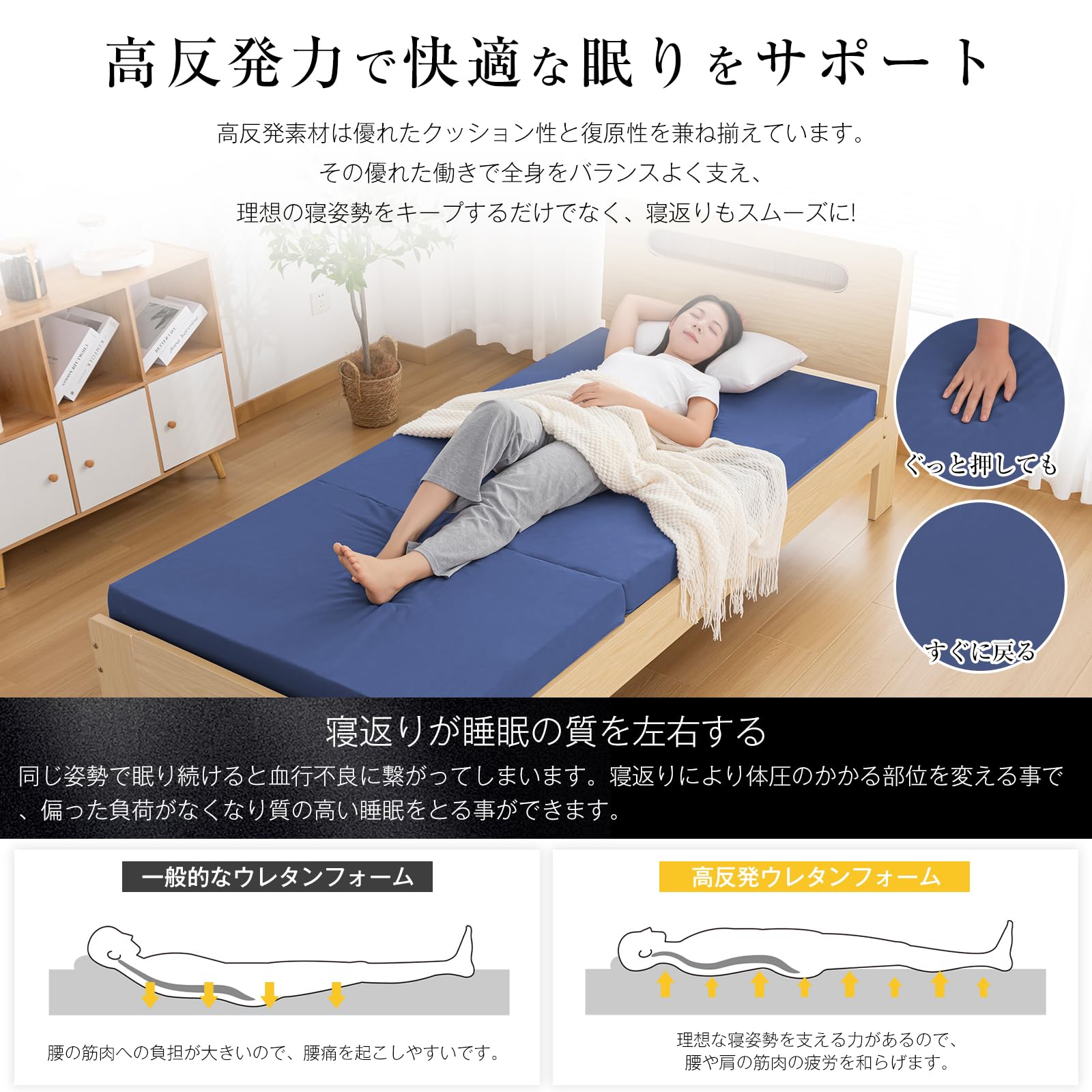 Amazon｜Keusnix マットレス シングル 極厚10cm 高反発