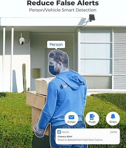 Miniatura 4 de REOLINK Cámara de seguridad inalámbrica para exteriores, alimentación solar panorámica, 5MP 2K + visión nocturna a color, WiFi de 2.4/5GHz, funciona