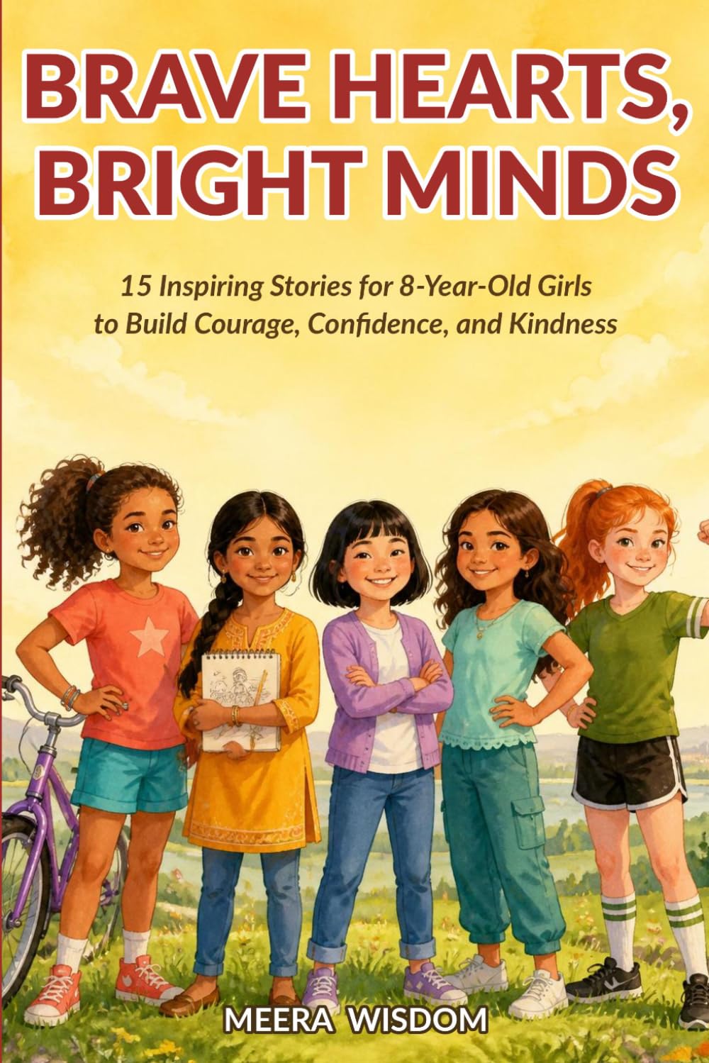 Brave Hearts, Bright Minds: 15 Inspiring Stories for 8-Year-Old Girls to Build Courage, Confidence, and Kindness