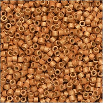 Miyuki Delica Seed Beads, 11/0 Size, 7.2 Gram Tube, 1833F Duracoat Galvanized Matte Yellow Gold