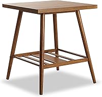 Vista 6 de AMNOOL Modern 19.7 Inch Coffee Table Brown Coffee Table Living Room Coffee Table Bedroom Coffee Table Storage Coffee Table Coffee Table Decoration