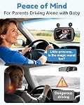 HD 1080P Caméra de voiture bébé: Facile à installer 150° Caméra de siège de voiture à angle large - Vue de nuit ultra-claire Vue de fond complète - Conduite sans danger pour les enfants