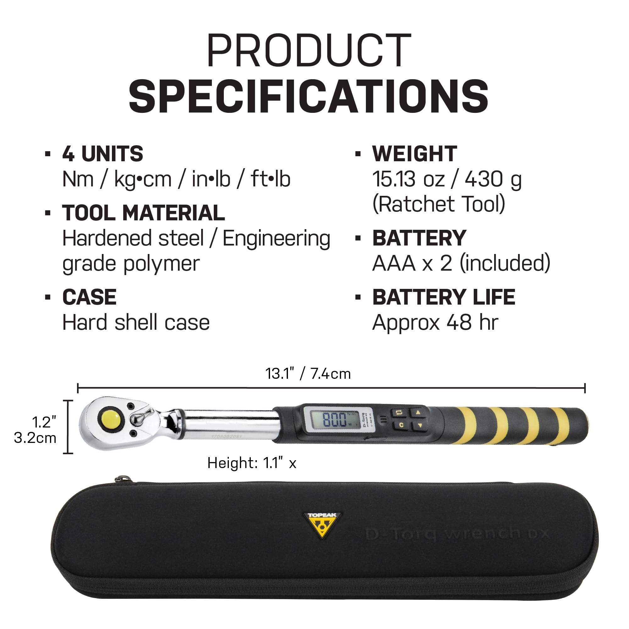 Topeak – Chiave dinamometrica Digitale, Unisex, D-Torq Wrench DX