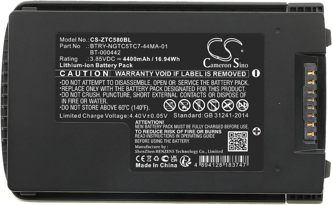 Gmmhhs Zebra TC53、TC5301、TC58、TC73、TC78、P/N:BT-000442、BTRY
