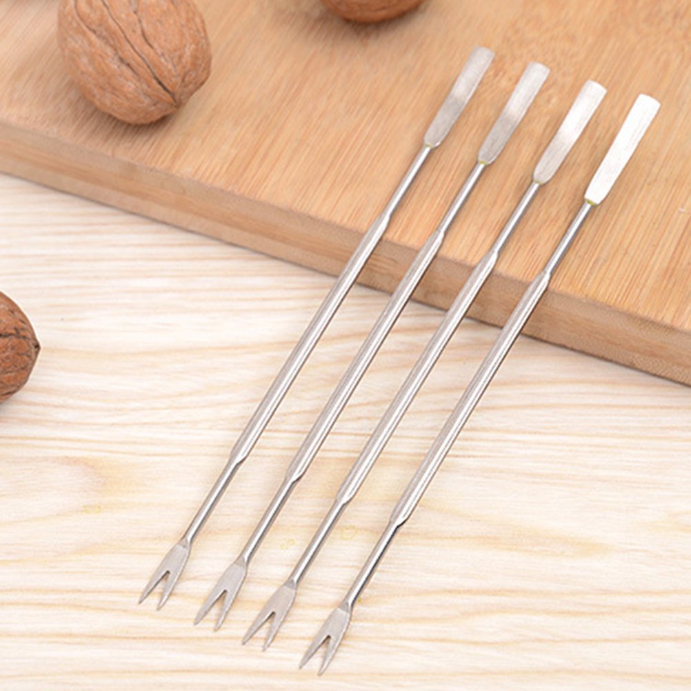 YANJINGHE 4 Pezzi Strumenti di Granchio, Set di Strumenti di Frutti di Mare, Set di Cracker per Noci, Acciaio Inossidabile Lobster Fork Strumento per Frutti Mare, Granchio, Crostacei, Frutta a Guscio