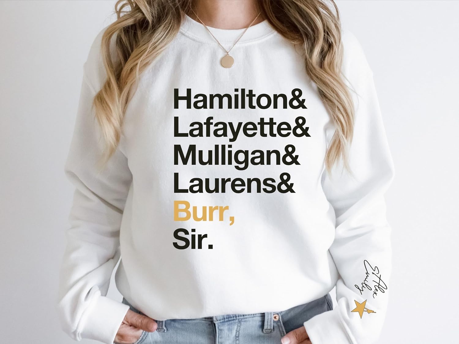 Musicals Hamilton Sweatshirt - Broadway Sweatshirt - Hamilton Drama Sweatshirt - Custom Name on Sleeve Hamilton Sweatshirt - Broadway Theatre Hoodie - Broadway Musical Merch - Image 3