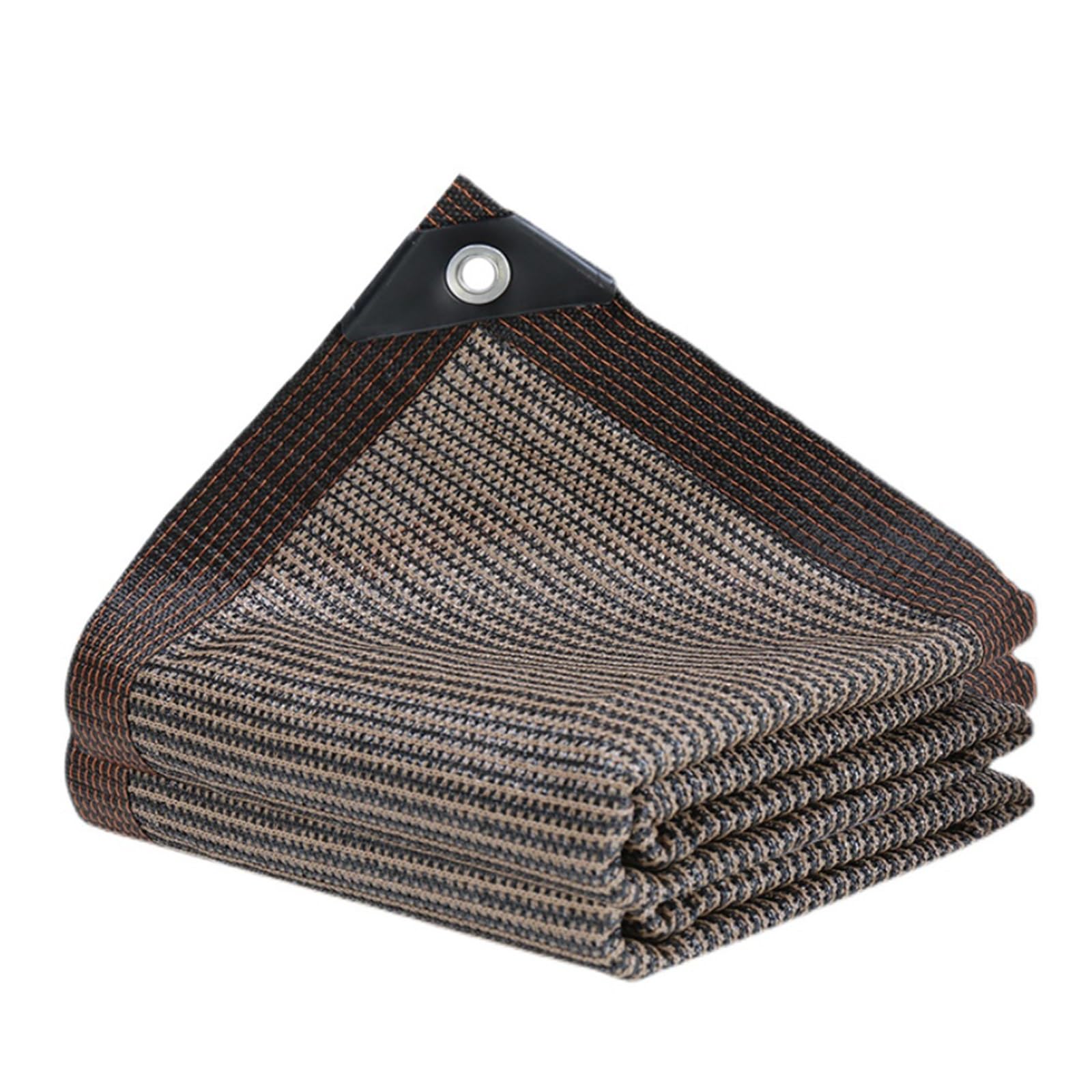 90% Shading Shade Cloth Cover Brown Sun Shade Net Privacy Mesh Tarp for Plant Covers, Swimming Pools, Patios 3.3X9.9FT 6.6X19.7FT 9.9X13FT 26X39.4FT(Size:3x6m/9.9x19.7ft)