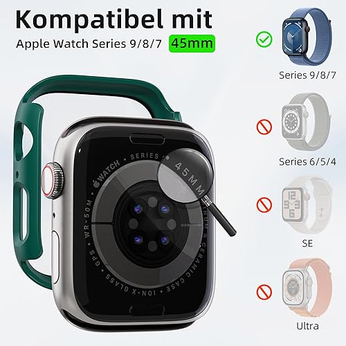 Miniatura 10 de TSOGIA Funda rígida de policarbonato para Apple Watch de 1.732 pulgadas con protector de pantalla, paquete de 2, para Apple Watch Series 6, SE, 5 y
