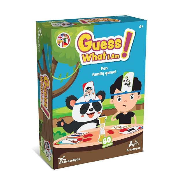 Science4you Adivina Qué Soy - Juego Quien Es Quien Infantil, Adivina Quien Soy para Niños y Adultos con 3 Categorías, Juegos de Mesa Familiares, Juguete y Regalo para Niños y Niñas de 4 5 6 7 8+ Años