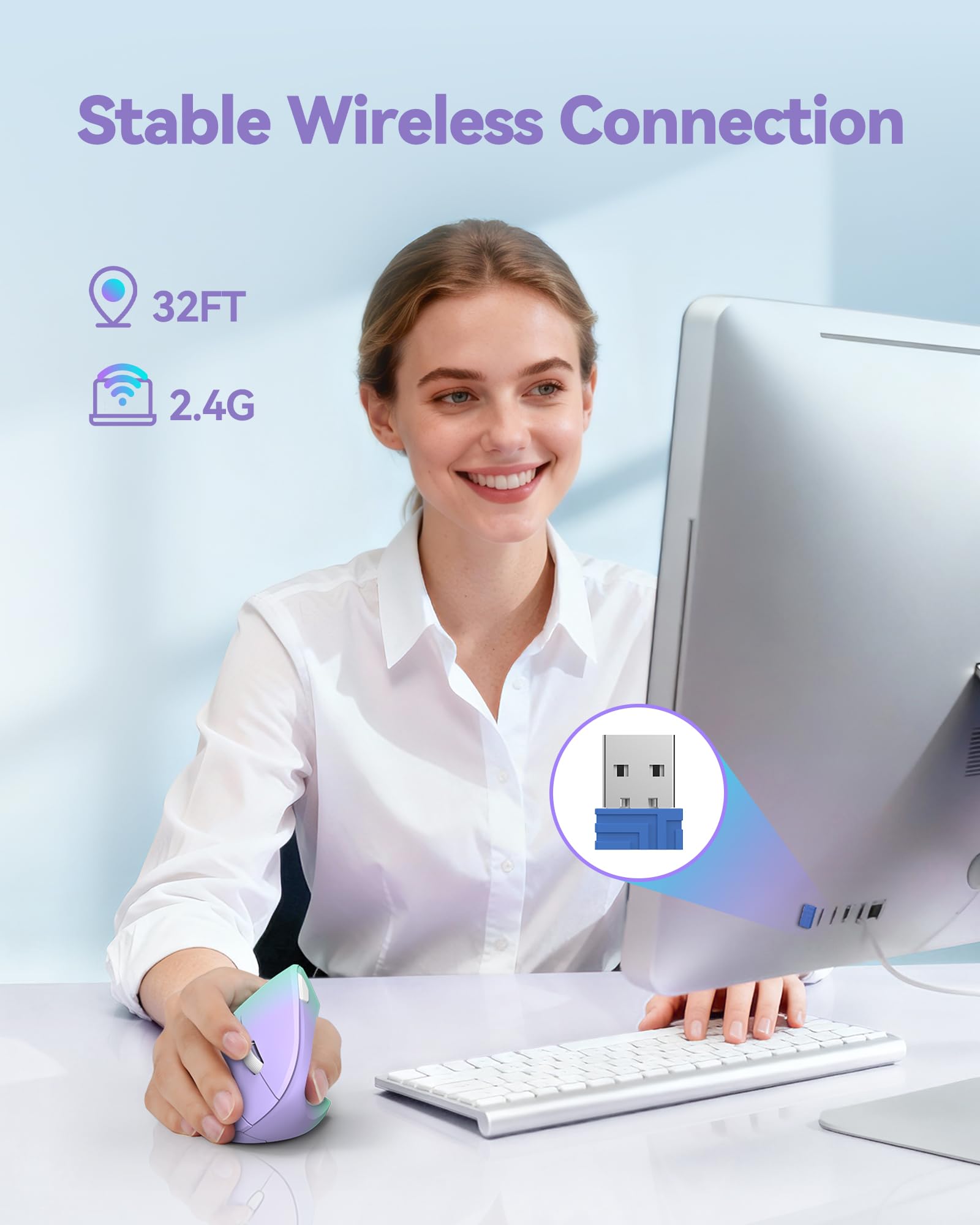 TECKNET Vertical Ergonomic Mouse Gallery Image