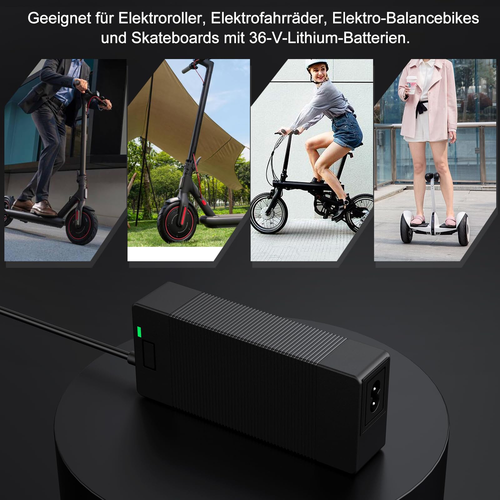 Chargeur Trottinette électrique ZIMAOER 42V 2A - Pour Xiaomi, Ninebot - Sécurisé