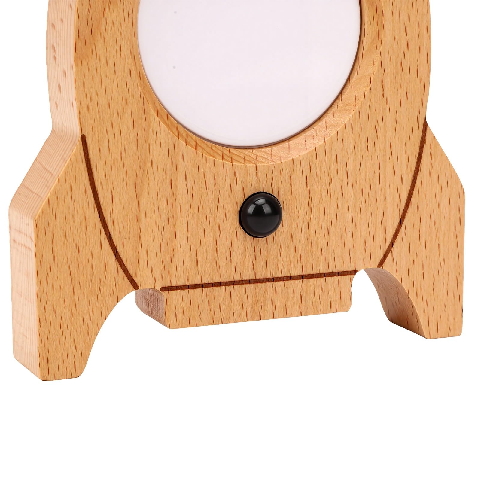 Marhynchus Motion Sensor Lamp with Clock, Wooden Base, 1 Piece, for Bedroom
