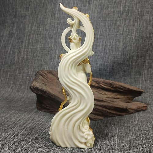 Miniatura 4 de Estatua de Quan Yin, estatua de la divinidad de Guan Yin Feng Shui, decoración de meditación Kuan Yin, decoración de oficina en casa