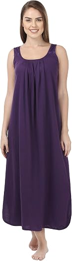 BLAZON Women’s Cotton Hosiery Solid Maxi Dreams Nighty Slip