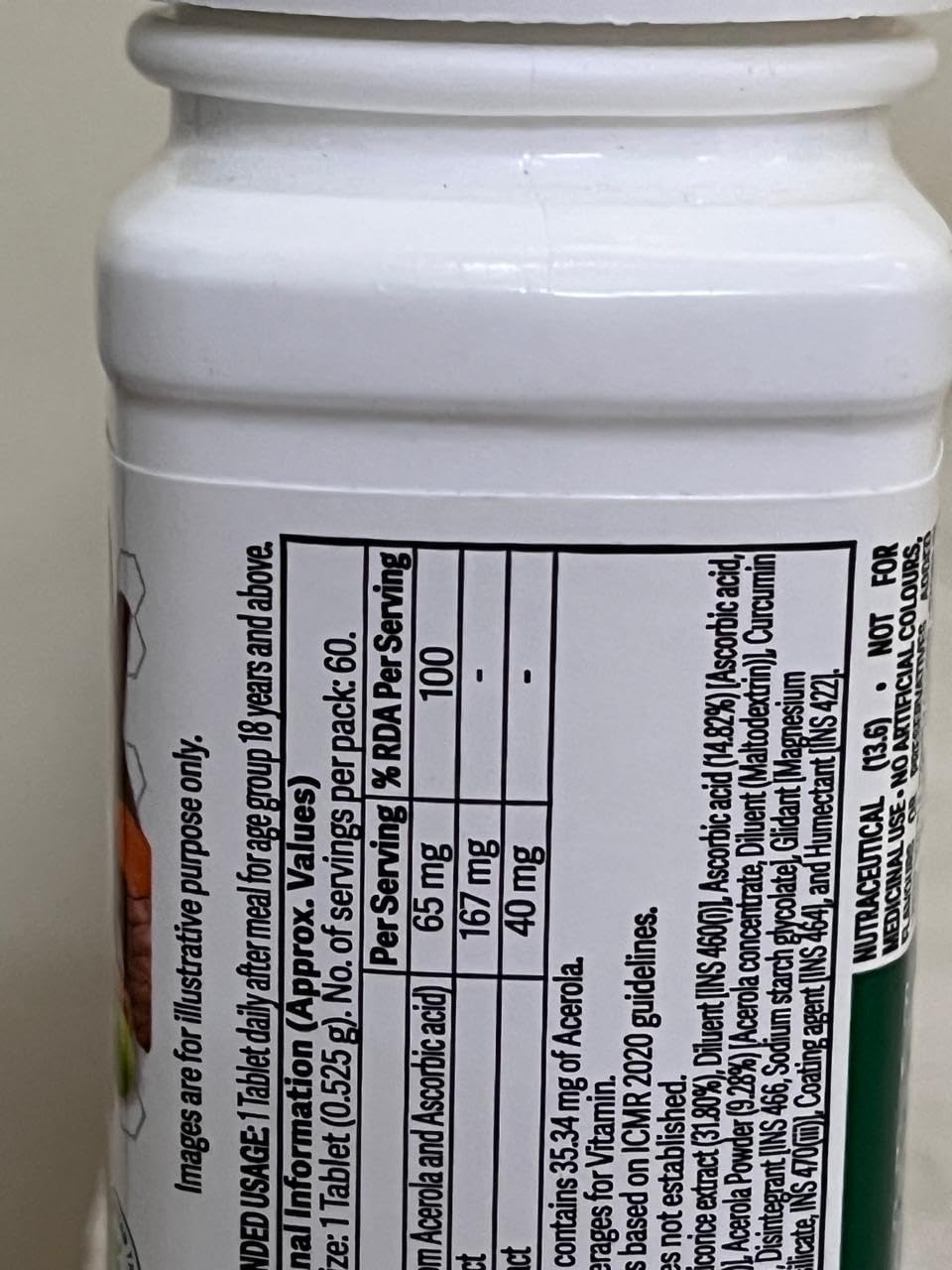 Amway NUTRILITE Vitamin C Cherry Plus,Pack of 60 tablets product image 2